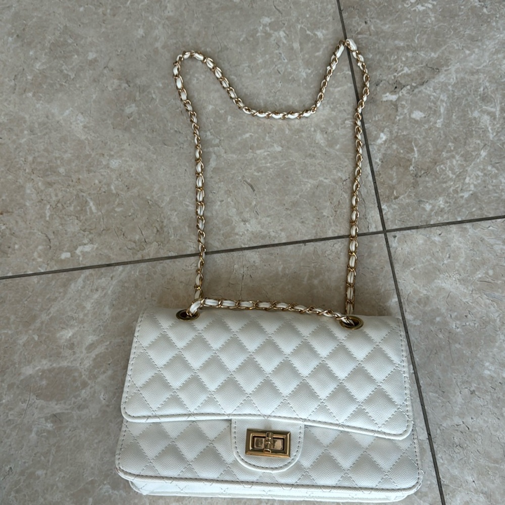 White beautiful purse